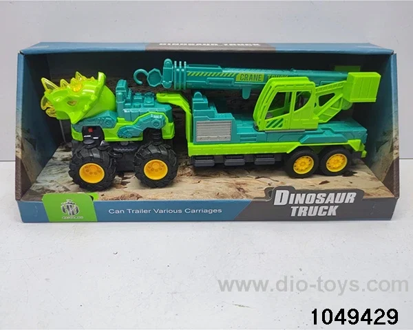 Dinosaur inertia car with sound and light in display box