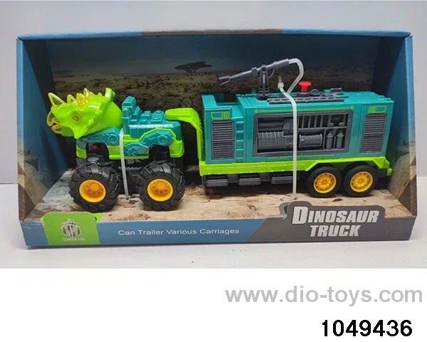 Dinosaur inertia car with sound and light in display box