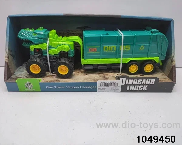 Dinosaur inertia car with sound and light in display box
