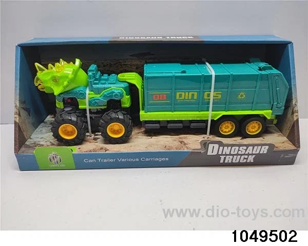 Dinosaur inertia car with sound and light in display box