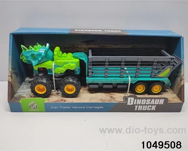 Dinosaur inertia car with sound and light in display box