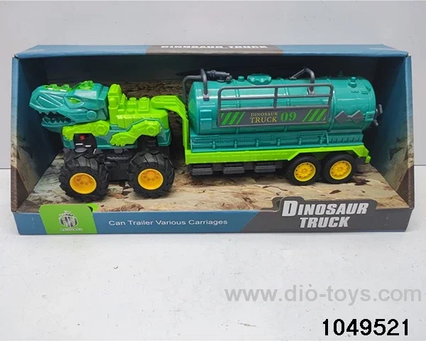 Dinosaur inertia car with sound and light in display box