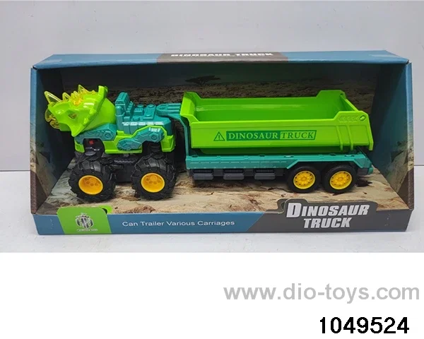 Dinosaur inertia car with sound and light in display box