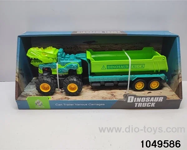 Dinosaur inertia car with sound and light in display box