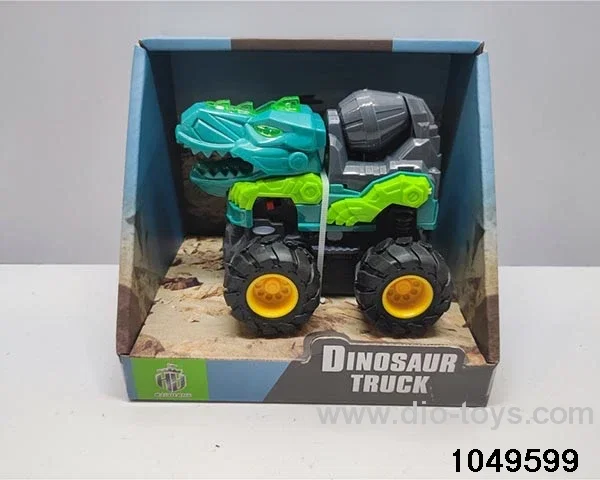 Dinosaur inertia car with sound and light in display box