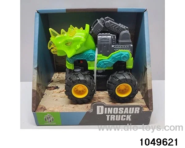 Dinosaur inertia car with sound and light in display box