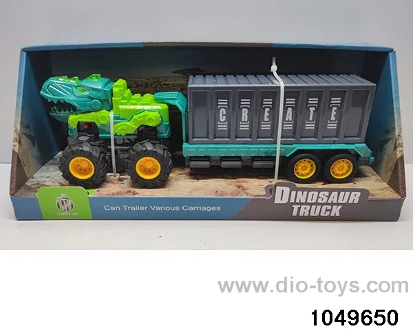 Dinosaur inertia car with sound and light in display box