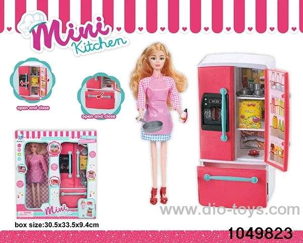 Fridge + Barbie in window box
