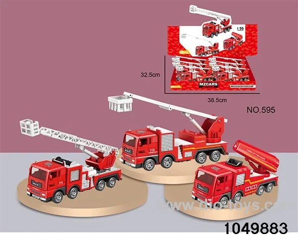 Inertia Alloy Fire Truck(3 Mixed) in display box