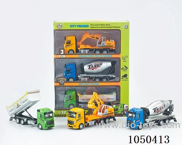 1:32 Pull back alloy car in 3pcs window box