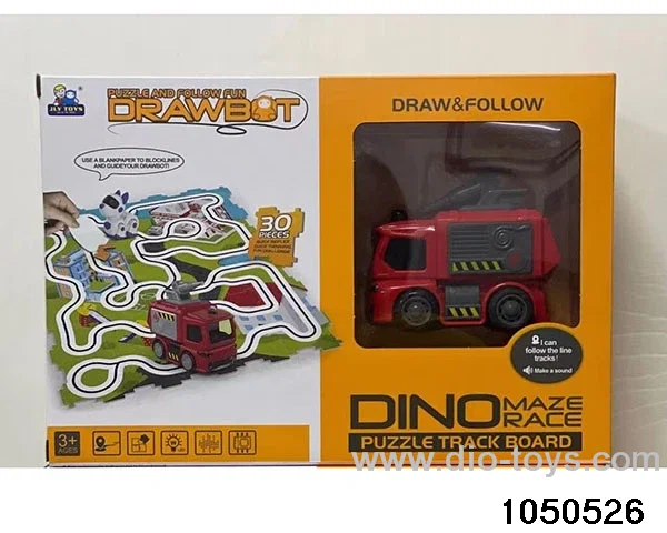 Track Fire Truck with Jigsaw (with electricity package) in window box