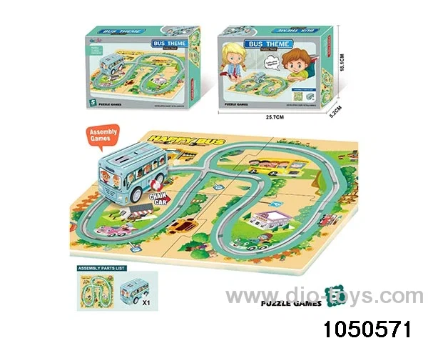 Jigsaw track in color box