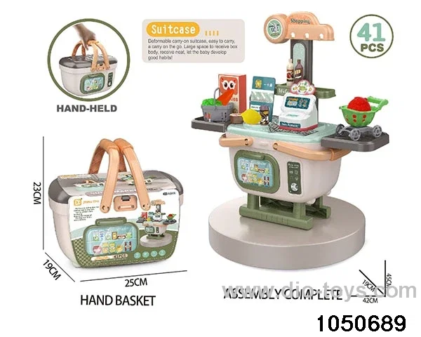 Supermarket rack style hand basket in paper card