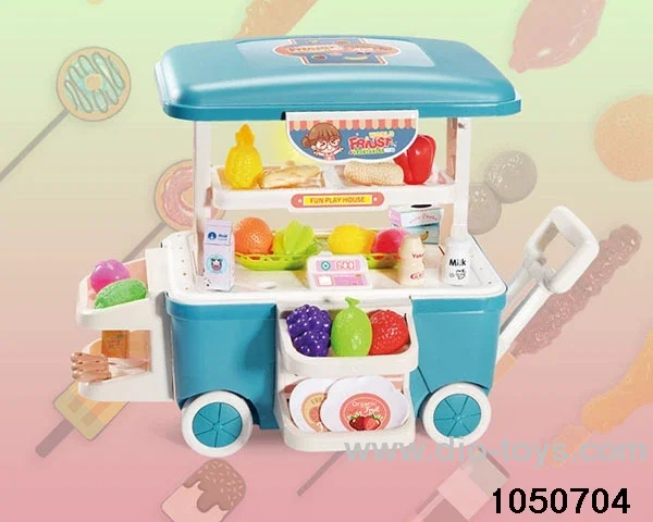 Fruit cart in Plastic film