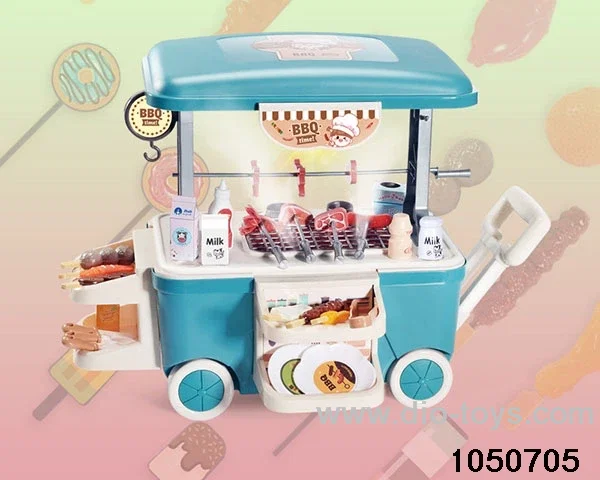 Barbecue Cart in Plastic film