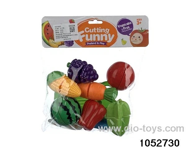 9pcs Fruit & Vegetables in PP bag with header