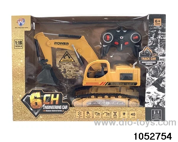 1:16 6 ch RC Excavator With 7 coloured lights and music in window box