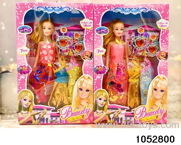 Barbie dolls in window box