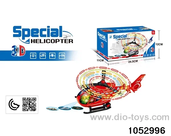 Electric Universal Helicopter with Lights + Music in color box