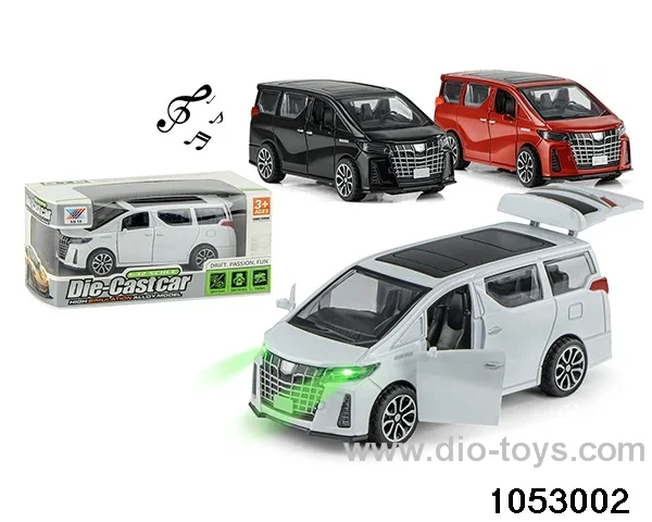 1:32 Alloy Pull Back Car with Lights and Music in color box