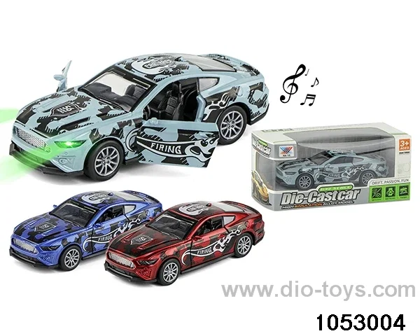 1:32 Alloy Pull Back Car with Lights and Music in color box