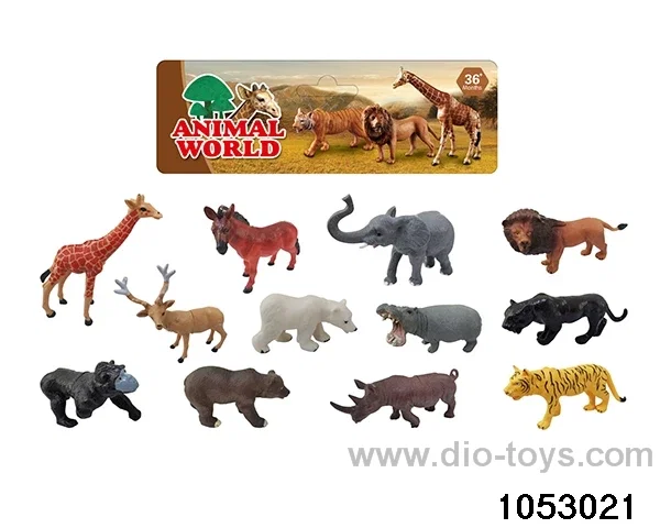 4pcs Animal Set in PP bag with header