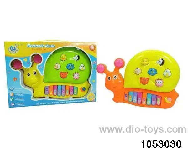 Cartoon snail piano in English in display box