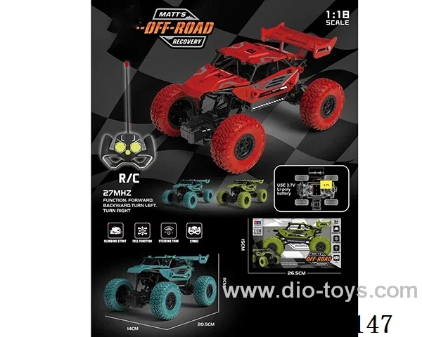 1:18 rc car included battery