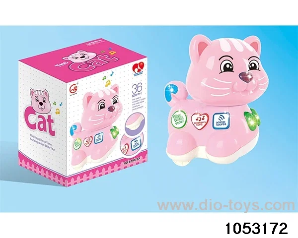 Electric universal lighted musical cat in color box