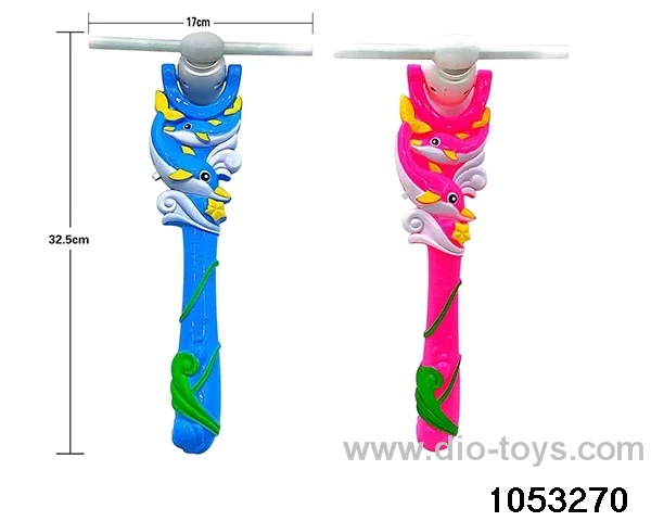 Dolphin 5 Light Windmill Flashing Wand in opp bag