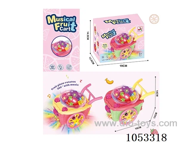 fruit cart with music 2 color mixed loading in color box