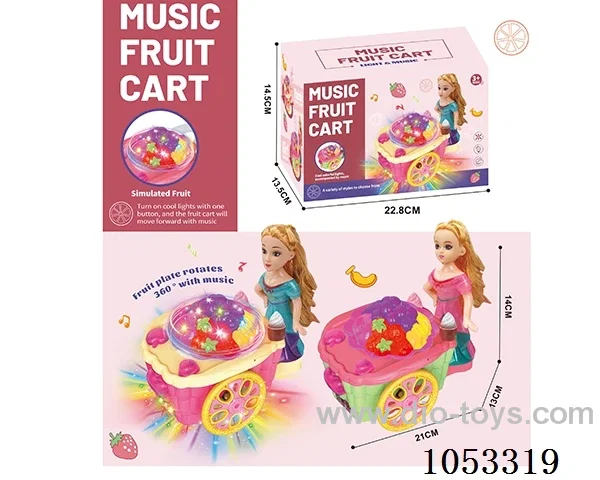 fruit cart with music 2 color mixed loading in color box