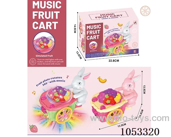 fruit cart with music 2 color mixed loading in color box