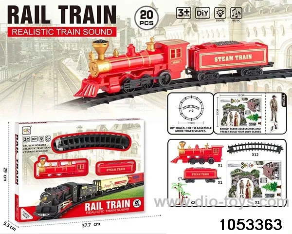 Electric Lighted Musical Train in window box