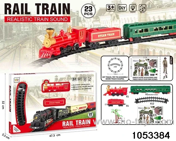 Electric Lighted Musical Train in window box