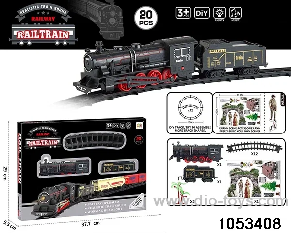 Electric Lighted Musical Train in window box