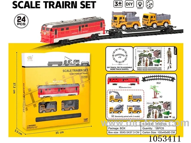Electric Lighted Musical Train in window box