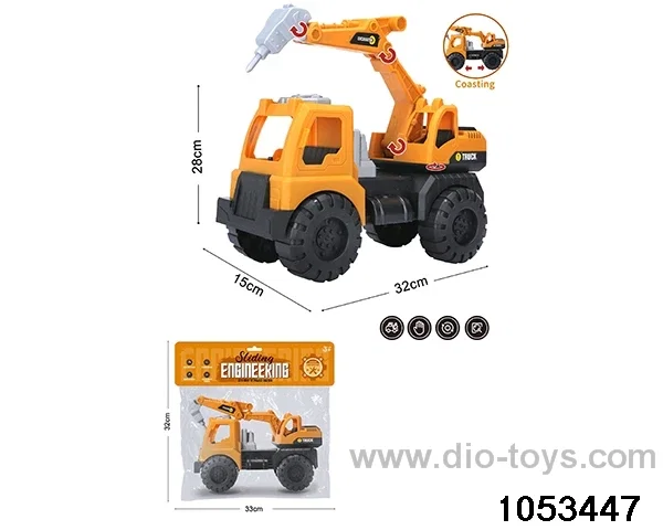 sliding vehicle in PP bag with header