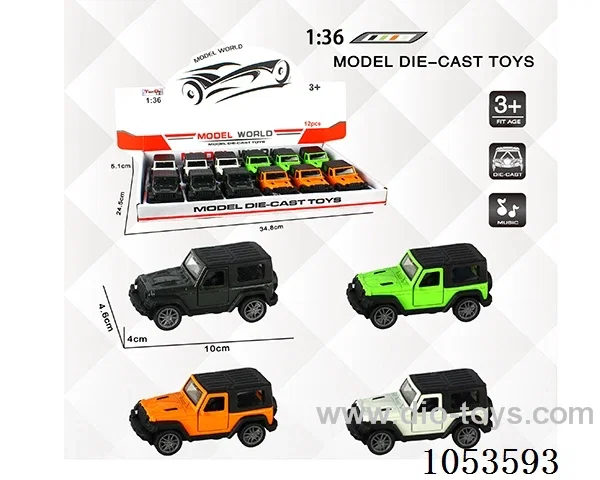 1：:36 Pull Back Alloy Car W L/M