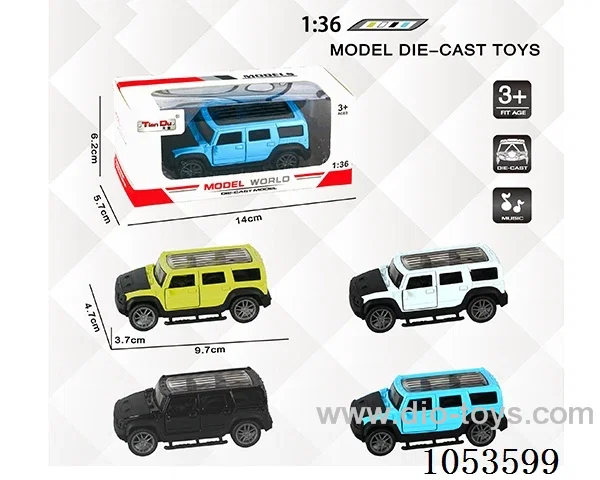 1：:36 Pull Back Alloy Car W L/M