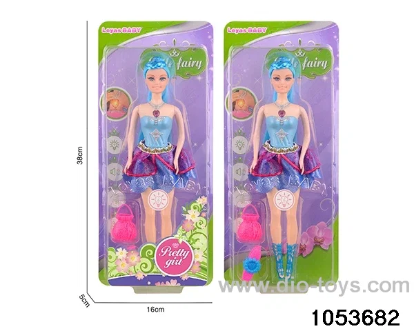 11 inch doll with light and music in clam shell