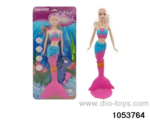 11 inch mermaid with light in Blister with insert