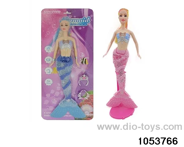 11 inch mermaid with light and music in Blister with insert
