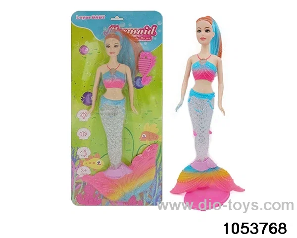 11 inch mermaid with light and music in Blister with insert