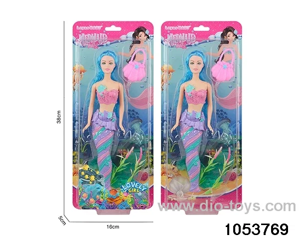11 inch mermaid with light in clam shell