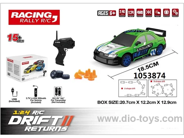 2.4G High Speed Drift Rc Car 4WD Toy Remote Control AE86 Model GTR Vehicle Car RC Racing Cars Toy in paper carton