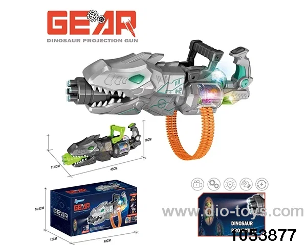Electric gun with light and sound in color box