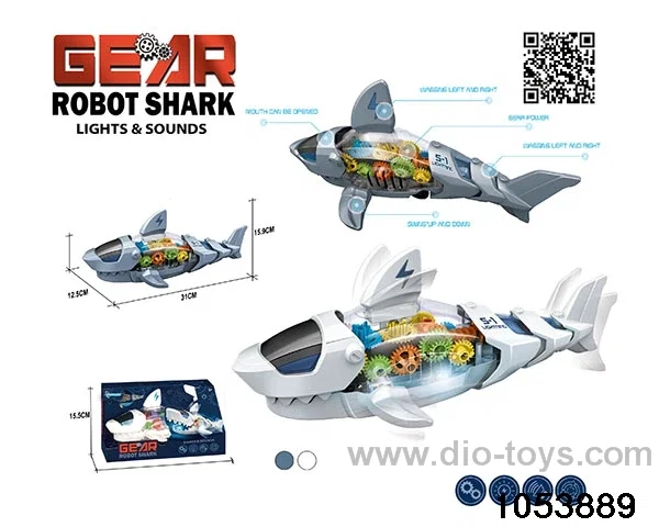 Electric Megalodon with lights and music in display box