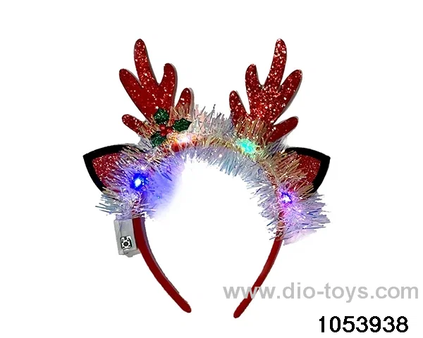 Christmas Hair Clip Headband（with light）in opp bag
