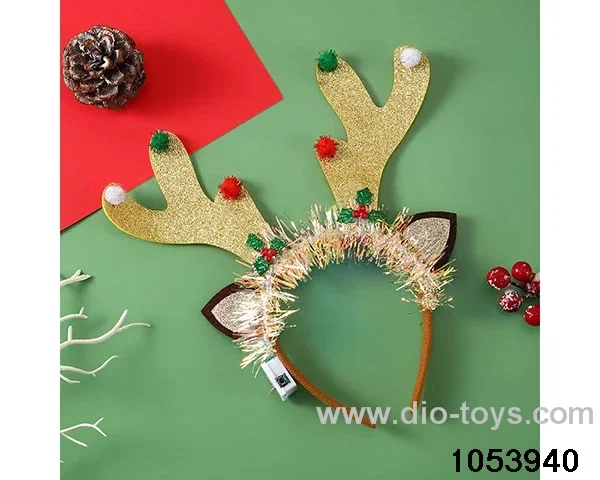 Christmas Hair Clip Headband（with light）in opp bag